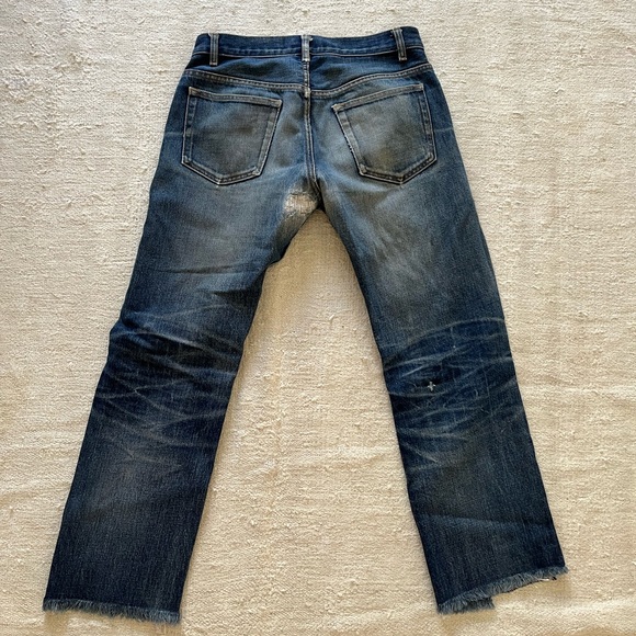 APC size 28 boyfriend cut style distressed straight leg denim jeans (fits 26/27) - Picture 4 of 8